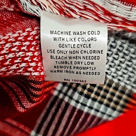 Holiday Editions Womens Button Front Collar Santa Claus Short Sleeve Top Size XL - Picture 10 of 10